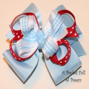 Hair Bow Made to Match Gymboree Strawberry Farm